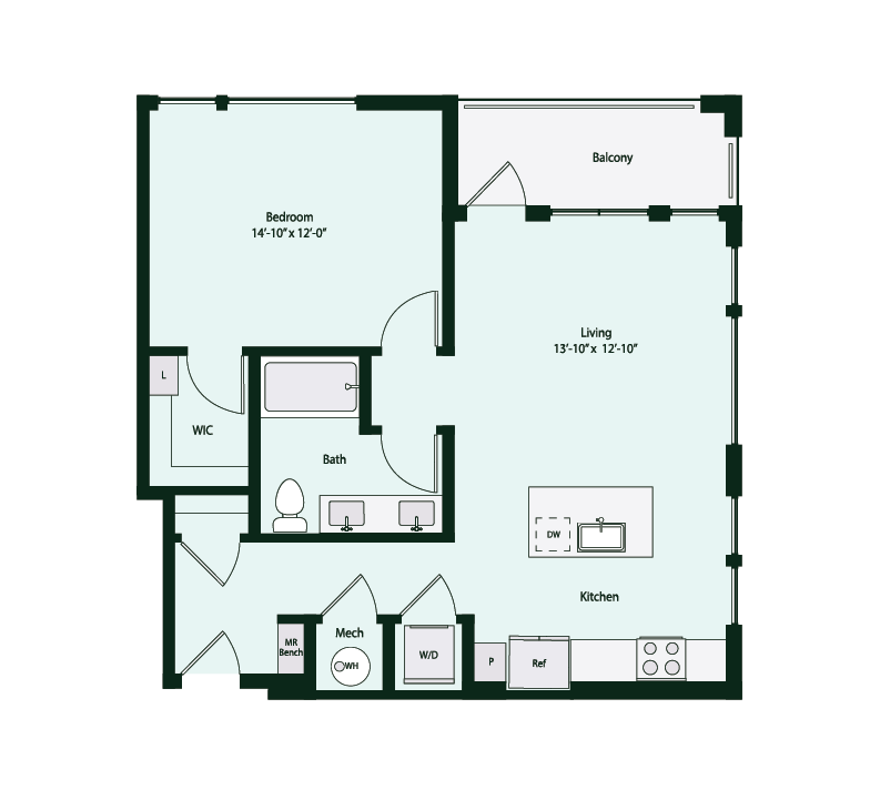 Floor plan layout diagram for A3-1